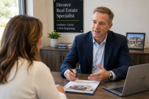 Woman interviewing a Real Estate Divorce Specialist